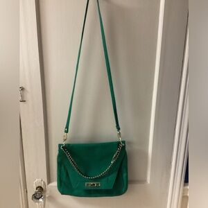 Women’s Green Cross Body Bag-Olivia and Joy- Pre-owned. - Width 13” Height 11”